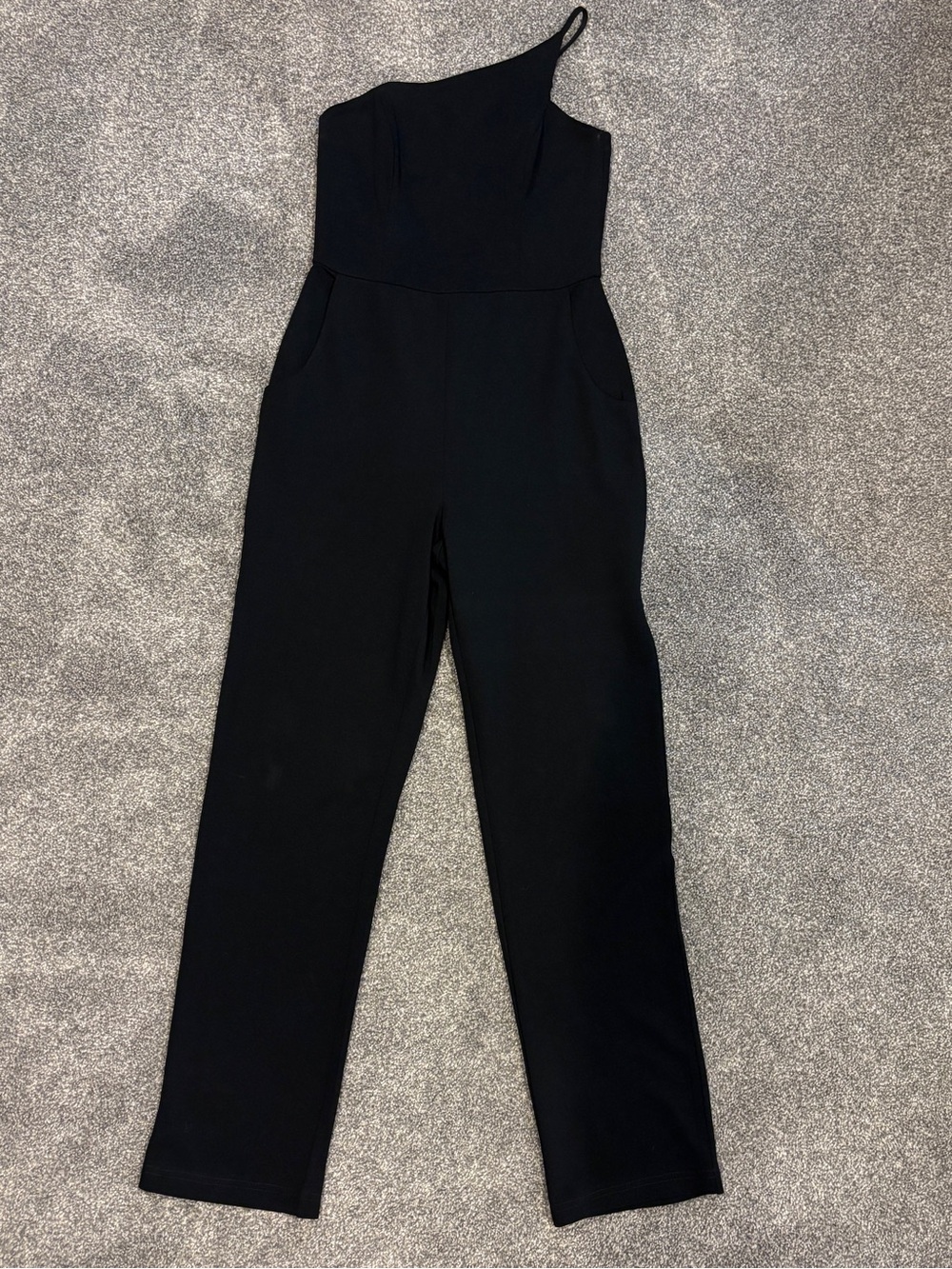 Teeze Me One-Shoulder Black Jumpsuit